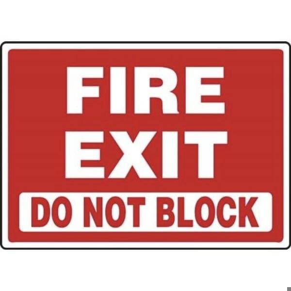 Accuform SAFETY SIGN FIRE EXIT DO NOT BLOCK MEXT929XV MEXT929XV - main